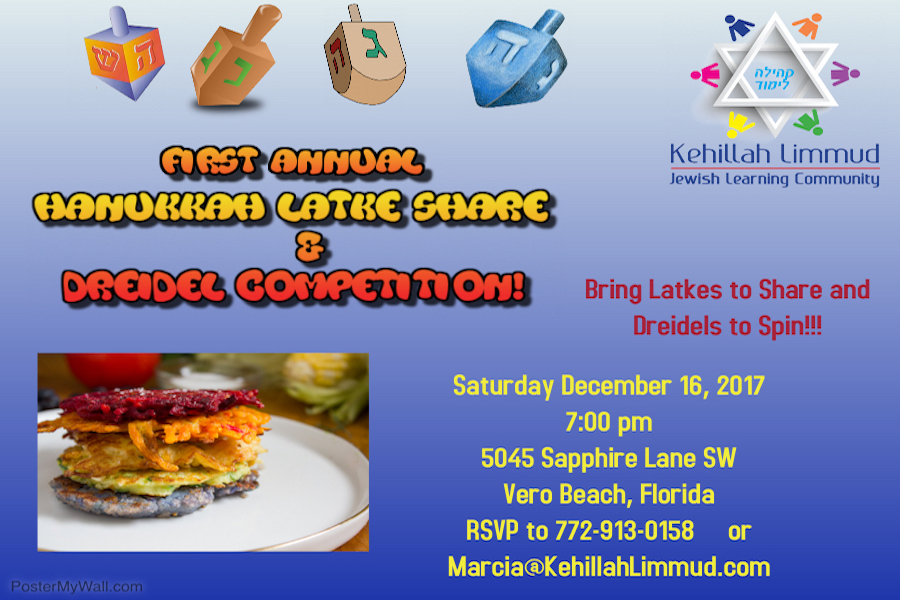 Hanukkah Latke Share & Dreidel Competition